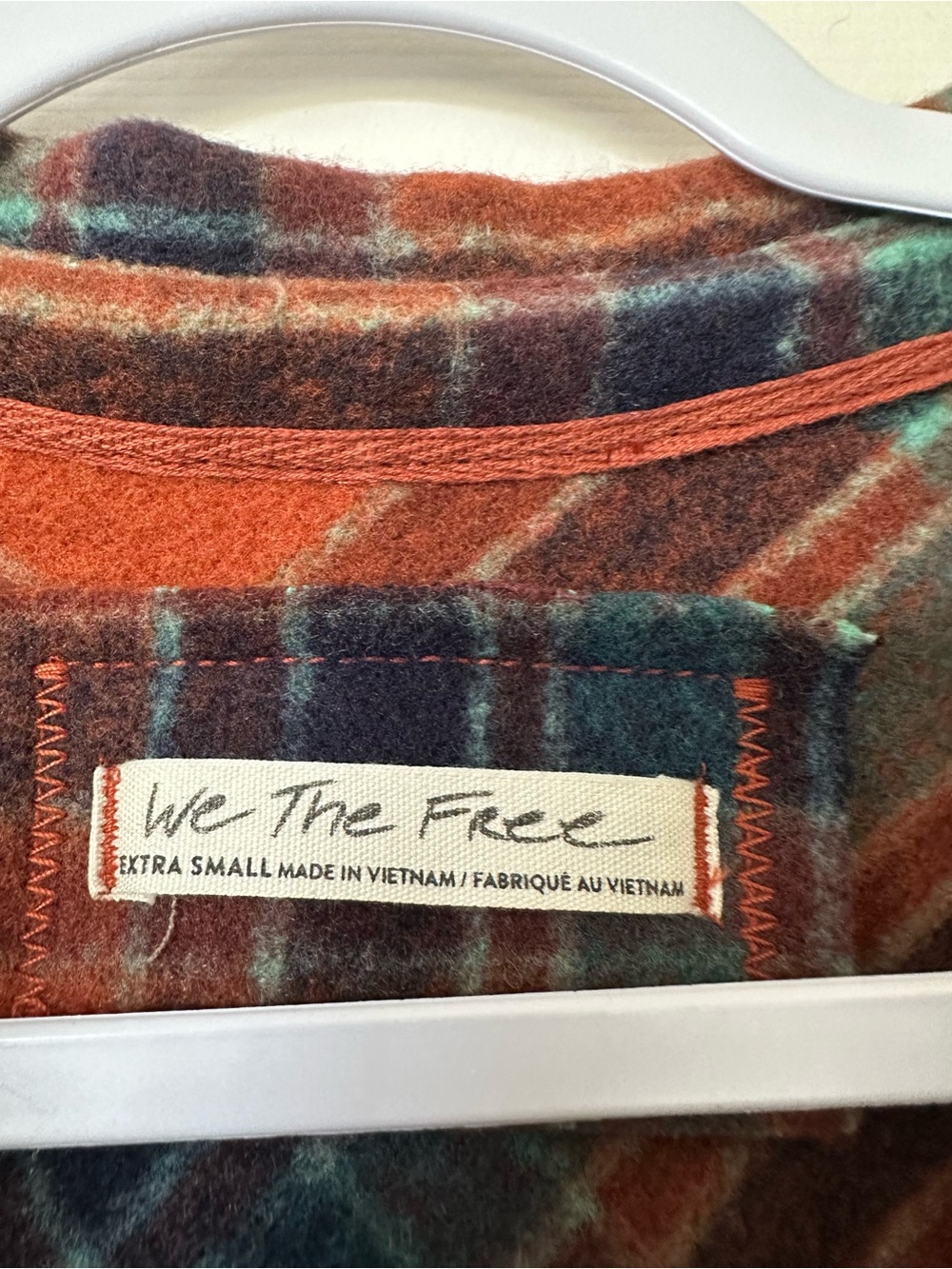 Free People We The Free Cabin Cozy Maxi Shirt Long Plaid Flannel Shacket Jacket - Picture 6 of 8